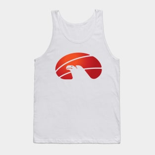 Sunrise Eagle Face Side View Negative Space Tank Top